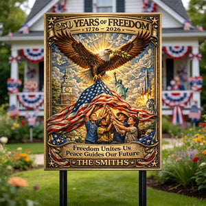 America 250th Anniversary Metal Sign - Personalized Gifts For Patriots 02tytn110326-Homacus