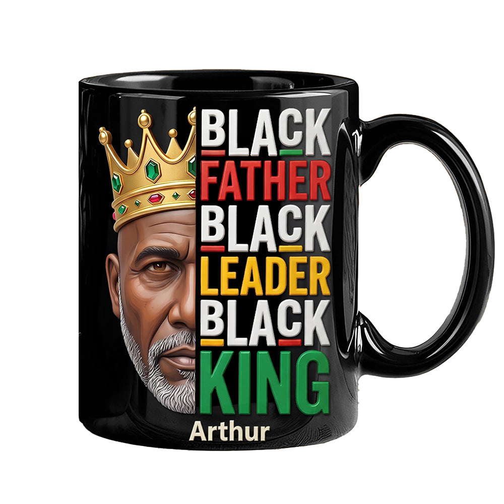 Black Father Black King Coffee Mug - Personalized Gifts For Dads 03HUQN050526-Homacus