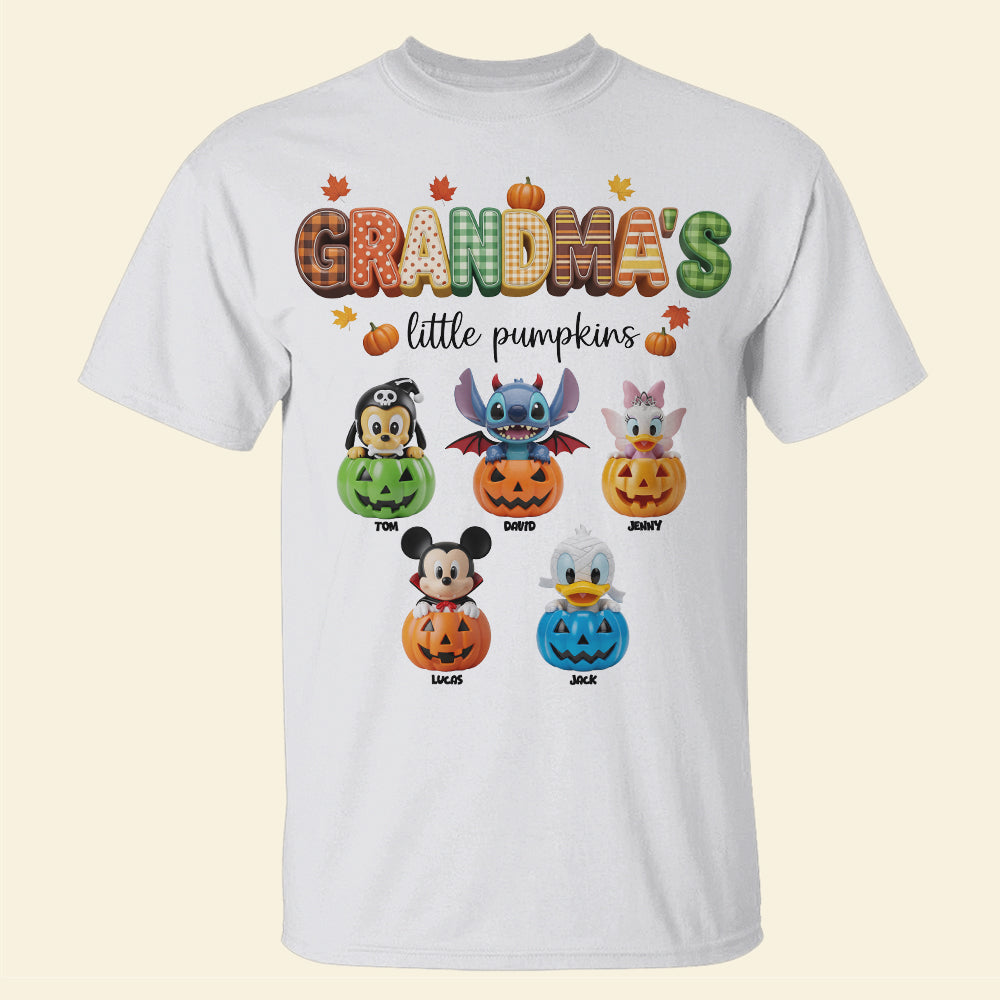 Little Pumpkins Personalized Halloween Gifts For Grandma And Mom Shirt 04pgtn220825-Homacus