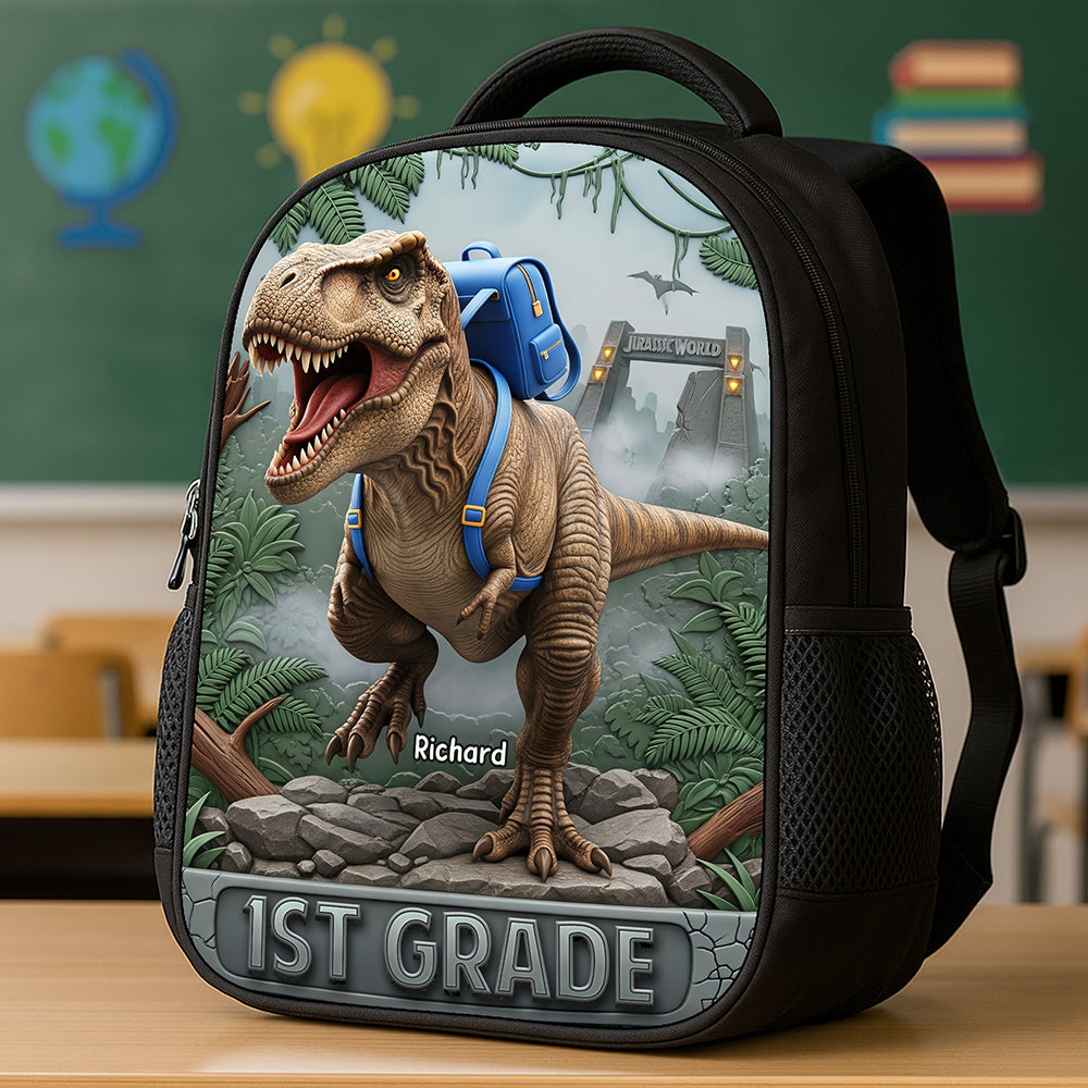 Dinosaur School Bag - Personalized Gifts For Kids 02naqn050825-Homacus