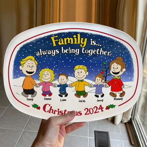 Personalized Gifts For Family Christmas Plate 03HUPU151124DA-Homacus