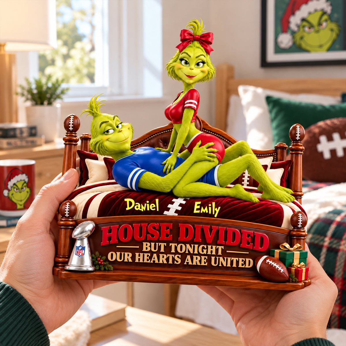 House Divided Acrylic Plaque - Personalized Gifts For Sport Couple 06ohlu221026-Homacus