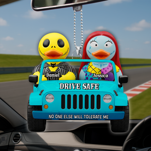 Spooky Couple Drive Safe Car Ornament -Personalized Gifts For Couples 05NALU020825-Homacus