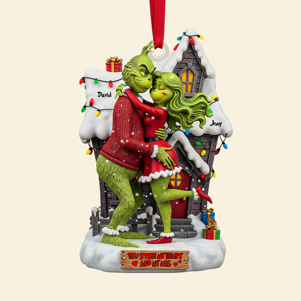 Green Couple Ornament - Personalized Gifts For Couple 01natn190825-Homacus