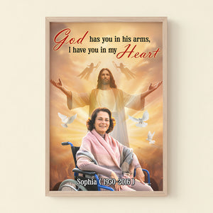 Custom Photo Gifts For Family Canvas Print 02hutn311224 God Have You In His Arms I Have You In My Heart-Homacus