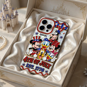 Patriotic Cartoon Crew Phone Case - Personalized 250th Anniversary Gifts 03PALU010626-Homacus