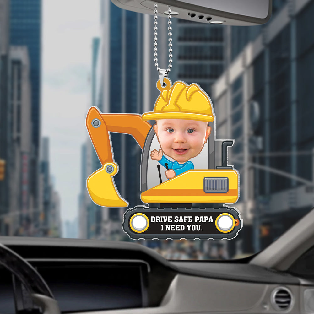 Custom Photo Gifts For Dad Car Ornament I Need You-Homacus