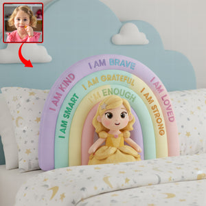 Positive Affirmations Rainbow Custom Shape Pillow - Custom Photo Gifts For Kids 04NAQN111125-Homacus