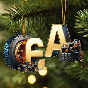 Custom Alphabet Letter Christmas Gifts For Off-Road Lover Acrylic Ornament 03OHMH281024-Homacus