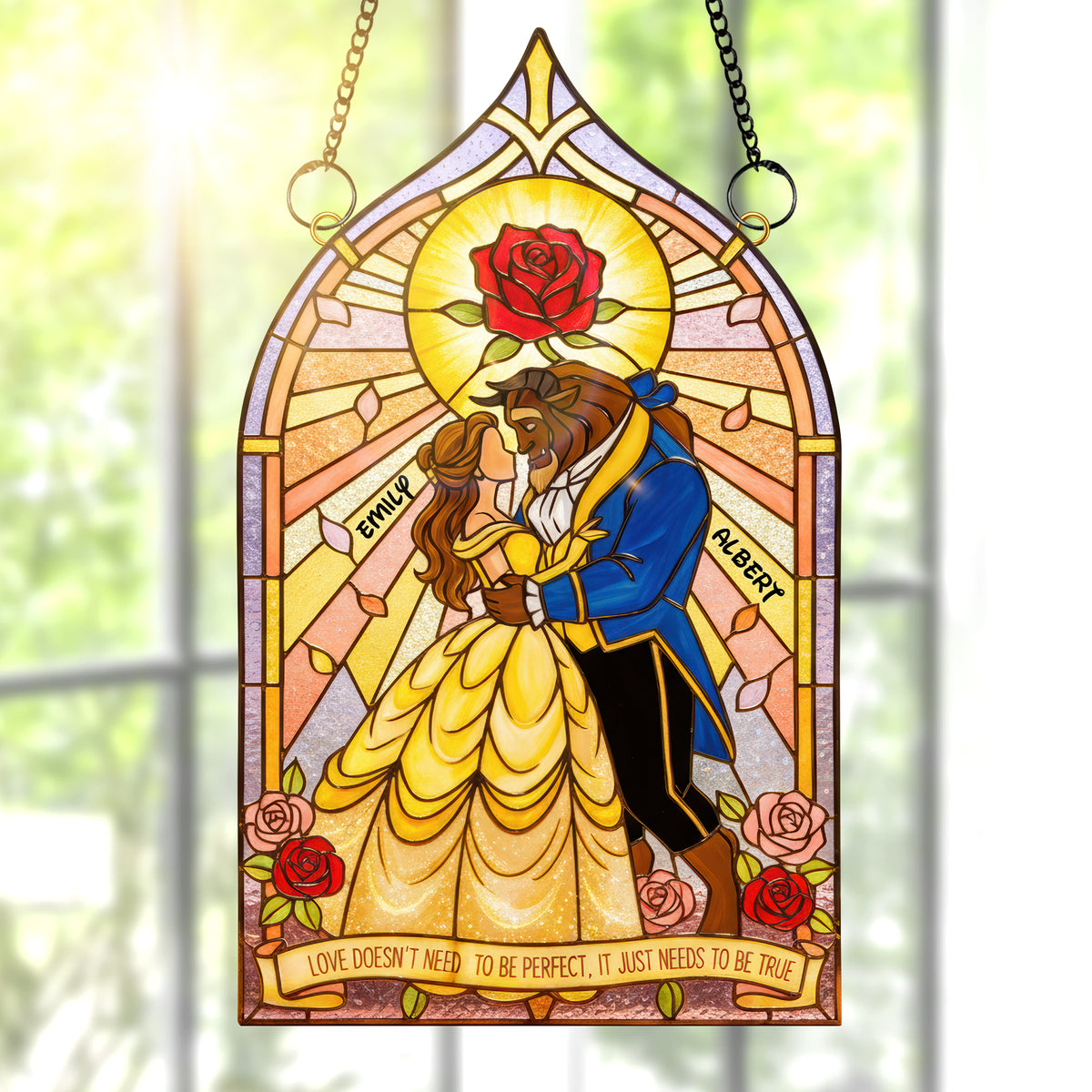 Sweet Couple Suncatcher Ornament – Personalized Gifts For Couple 06kiqn271125-Homacus