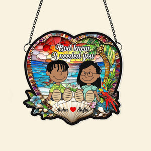 Personalized Gifts For Couple Suncatcher Ornament Summer Holiday 02KAMH100125PA-Homacus