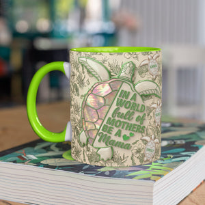 Mama Turtle & Her Babies Accent Mug - Personalized Gifts For Moms 03PAQN150426-Homacus