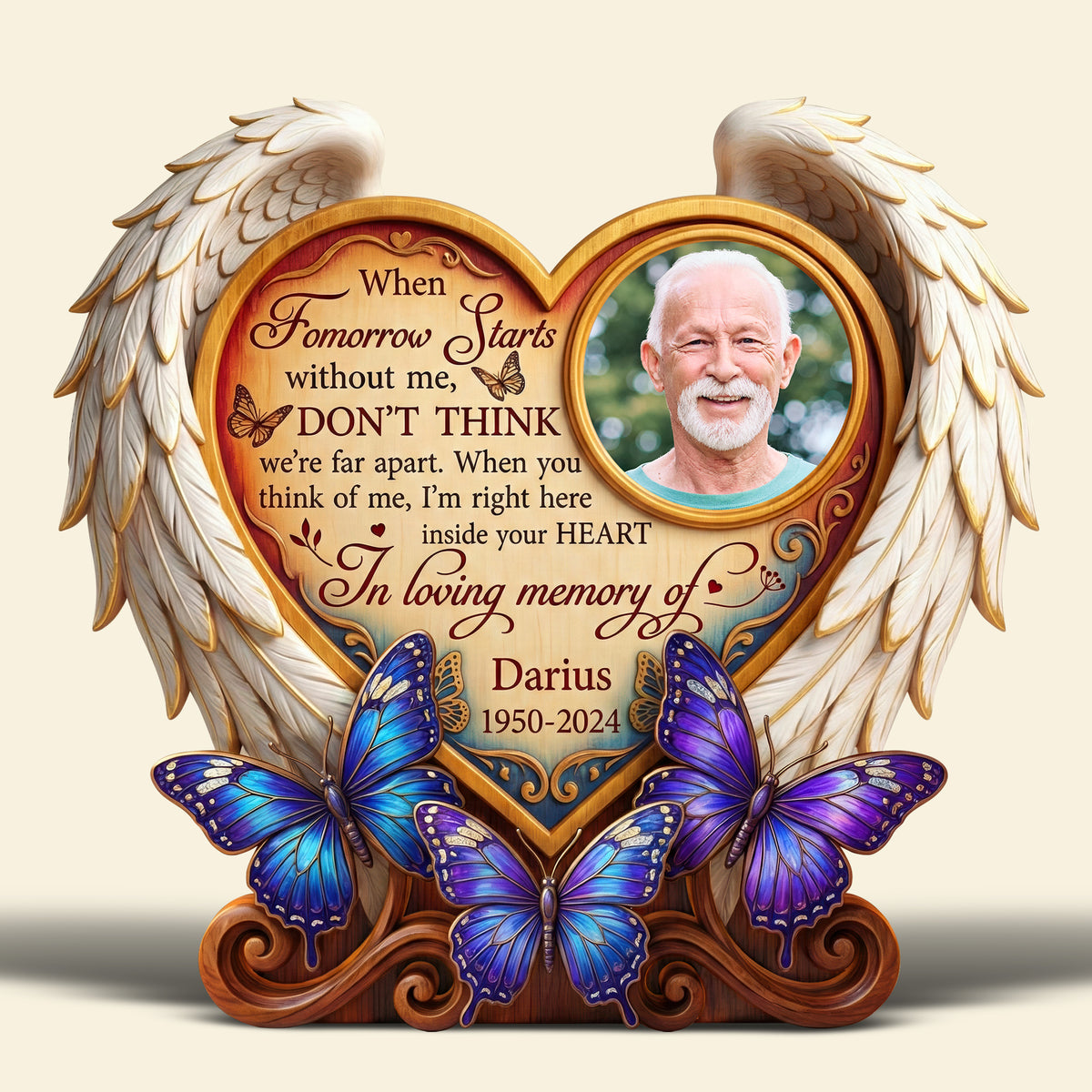 Miss The Angel In Heaven Acrylic Plaque - Custom Photo To Remember Loved One 01huqn220126-Homacus