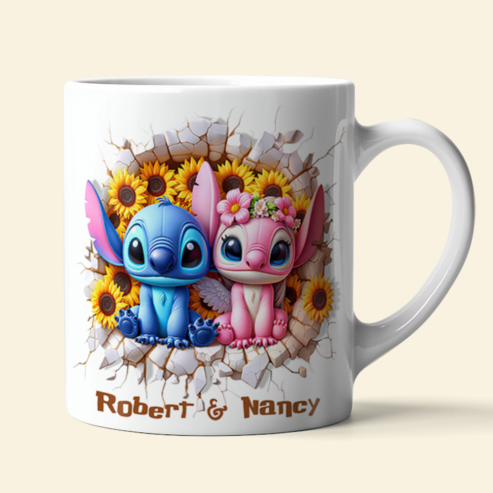 Personalized Gifts For Couple Coffee Mug Romantic Cartoon 04HUDT120425-Homacus