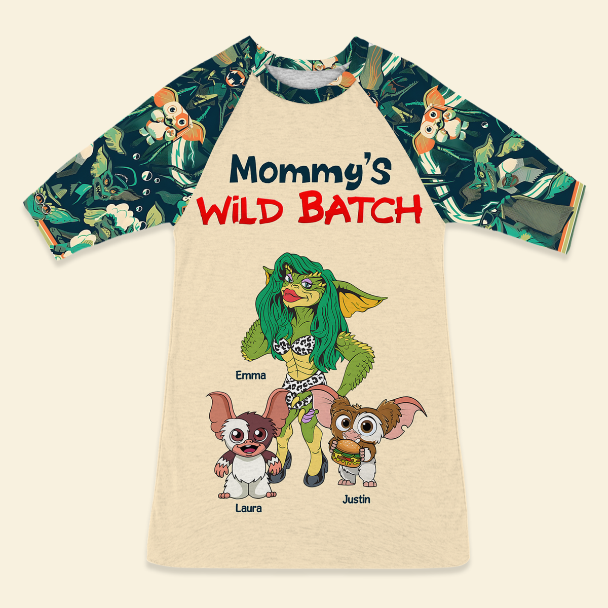 Personalized Gifts For Mom Raglan Dress 01qhpu210325 Cute Mogwai-Homacus