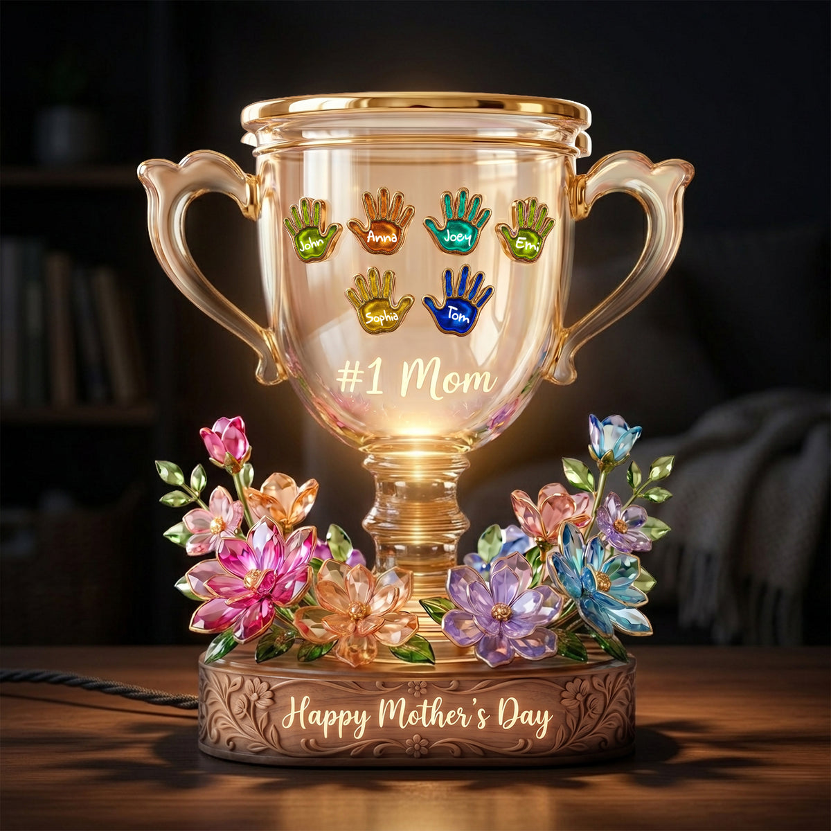 Mother's Day Trophy Acrylic Light Box - Personalized Gifts For Mom 02palu220426-Homacus