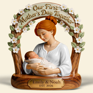 Our 1st Mother's Day Together Acrylic Plaque - Personalized Gifts For Mother 03tyqn110326-Homacus