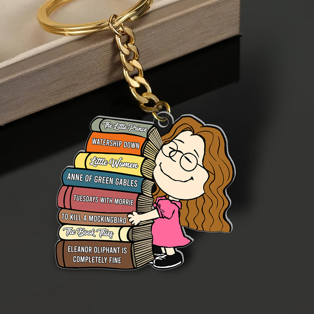 Personalized Gifts For Book Lovers Keychain, Custom Favorite Book Title 02qhqn090125hg-Homacus