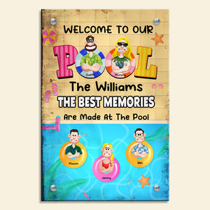 Personalized Gifts For Family Metal Sign Pool Memories 01XQMH160125PA-Homacus