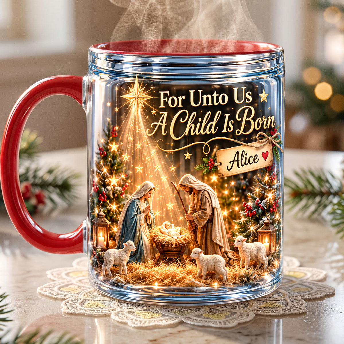 Holy Night Christmas Coffee Mug - Personalized Gifts For Christian 01huta221026