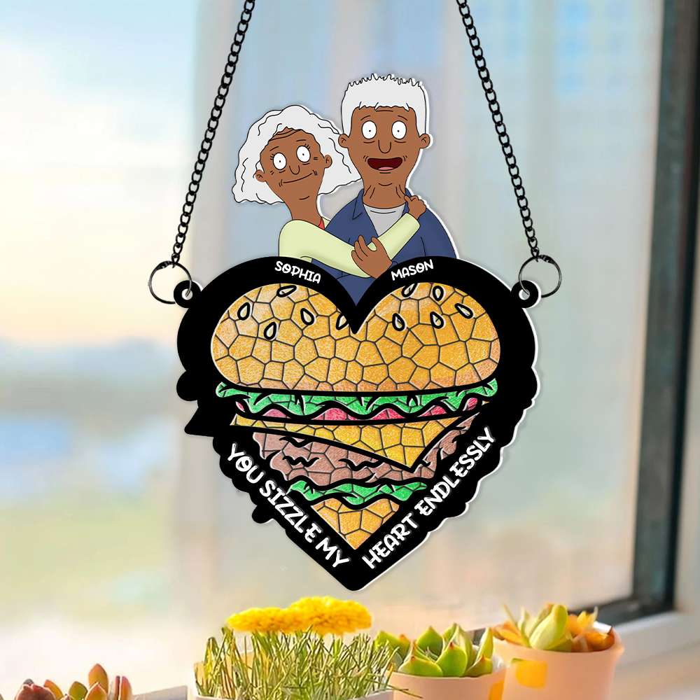 Personalized Gifts For Couple Window Hanging Suncatcher Ornament 04OHMH120225HG-Homacus
