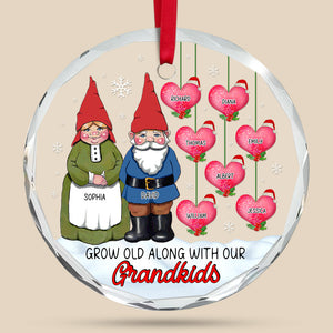 Grandparent Ornament - Old Gnome With Little Hearts - Personalized Gifts For Grandma, Grandpa-Homacus