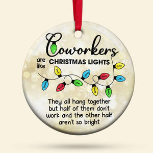 Personalized Gifts For Coworkers Ceramic Ornament Christmas Light 06ACDT201124-Homacus