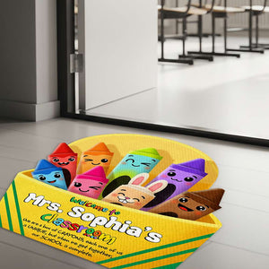 Colorful Crayon Box Doormat - Personalized Gifts For Teacher 06HULU220725-Homacus