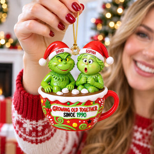 Hot Chocolate Cup Couple Ornament - Personalized Gifts For Couple Christmas Ornament 01TOQN160926-Homacus