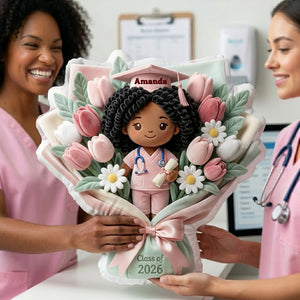 Graduation Nurse Bouquet Pillow - Custom Photo Gifts For Nurse Pillow 02NALU270326-Homacus