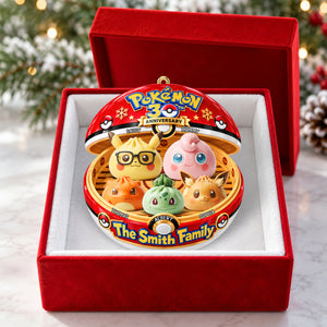 Cute Dumpling Family Christmas Ornament - Personalized Gifts For Family 04OHQN250926-Homacus
