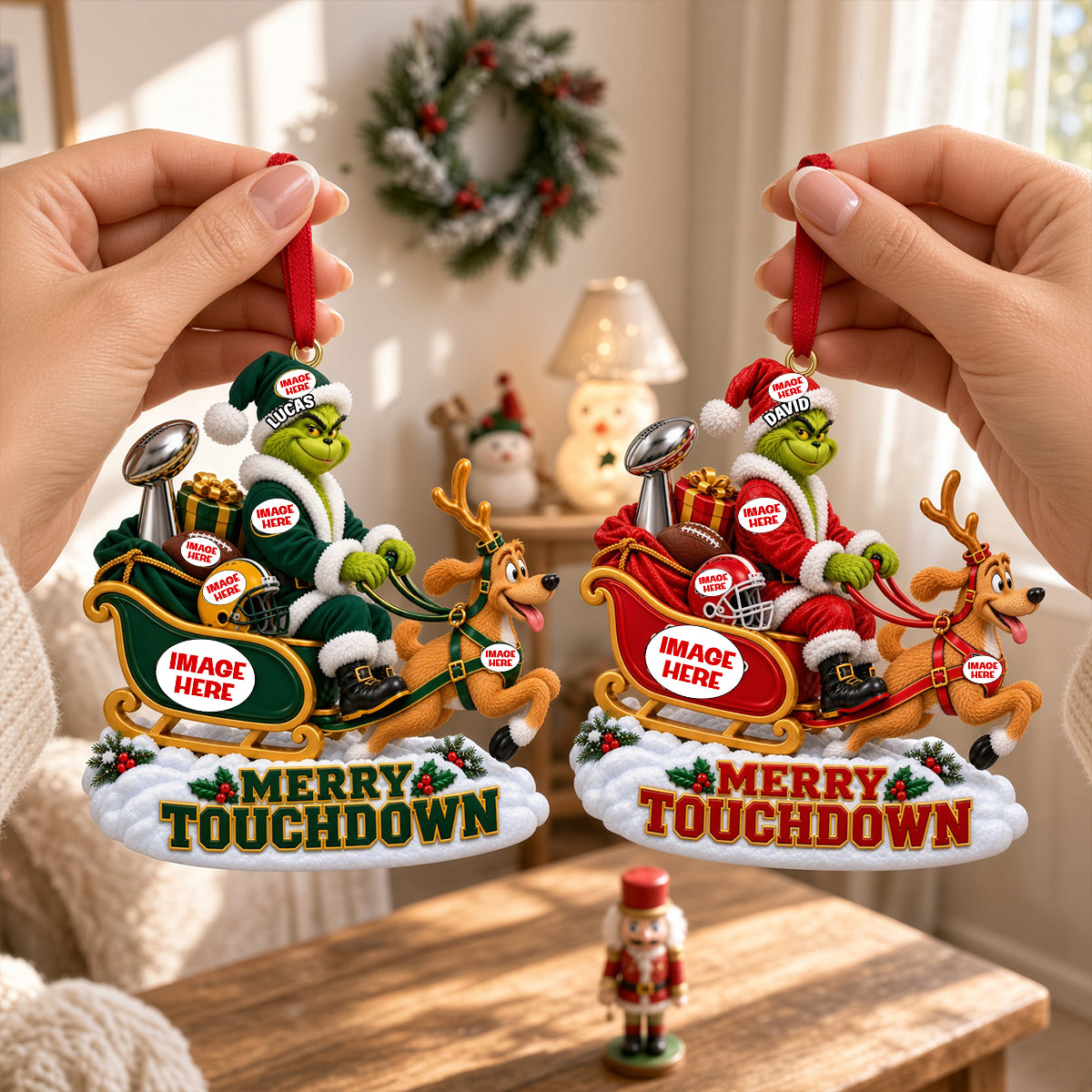 Sleigh Ride Christmas Ornament - Personalized Gifts For Sport Lovers 01ohtn231026-Homacus