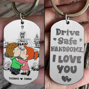 Personalized Gifts For Couple Keychain 01kapu231224hg Drive Safe Handsome-Homacus