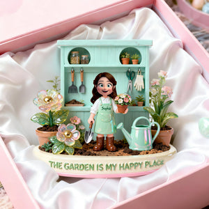 Happy Garden Acrylic Plaque - Personalized Gifts For Gardeners 05PGLU130226-Homacus
