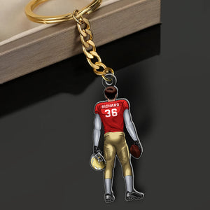 Personalized Gifts For Football Player Keychain 02acqn111224tm-Homacus