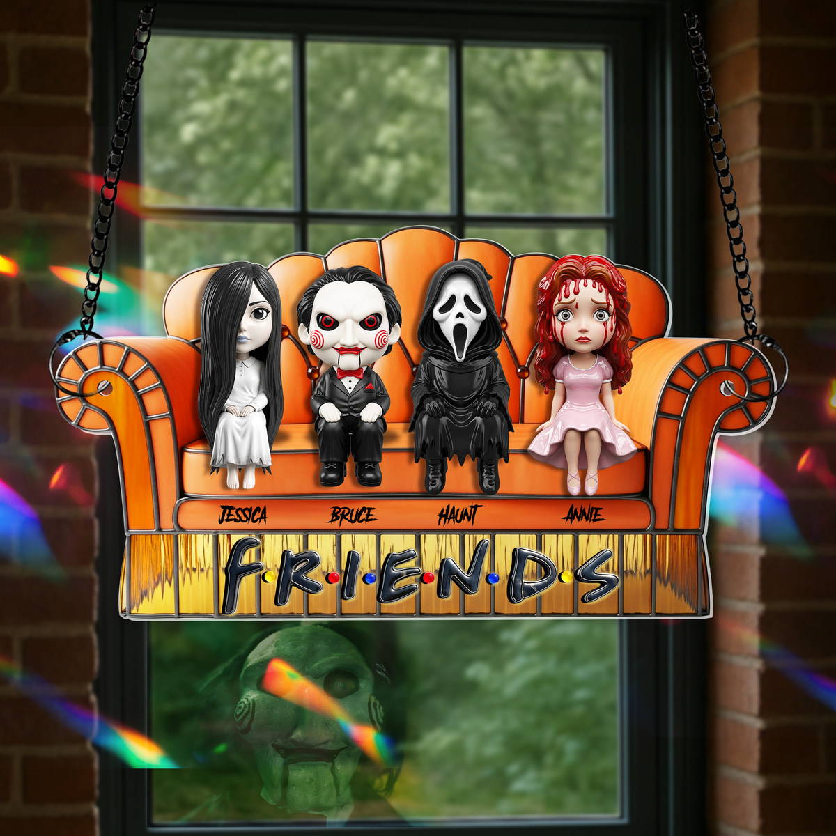 Creepy Crew Chilling Together Suncatcher - Personalized Gift For Friends 03OHLU120825-Homacus