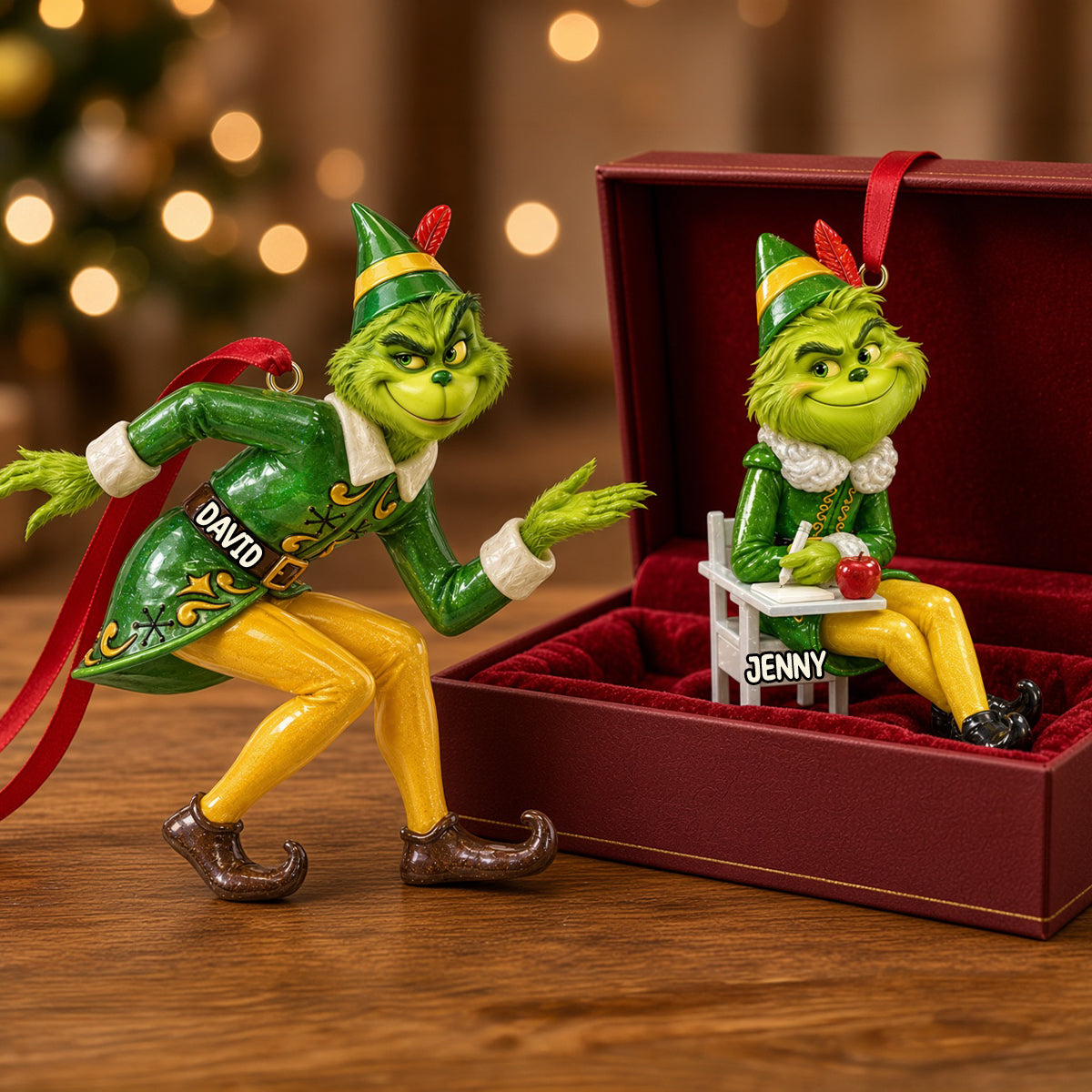 Mischievous Christmas Elf Ornament - Personalized Gifts 04HUTN131026-Homacus