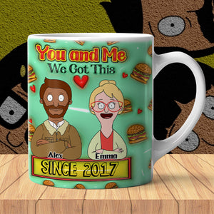 Personalized Gift For Couples Edge To Edge Mug 3D Inflated Effect 04XQLU311224HG-Homacus