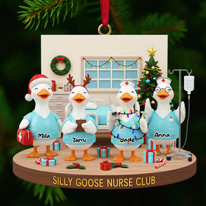 Nurse Goose Coworkers Ornament - Personalized Gifts For Coworkers Christmas Ornament 05NADT071125-Homacus