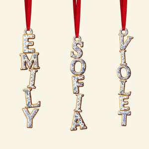 Toile de Jouy Gingerbread Alphabet Acrylic Ornament, Personalized Gifts For Christmas 03pgta251025-Homacus