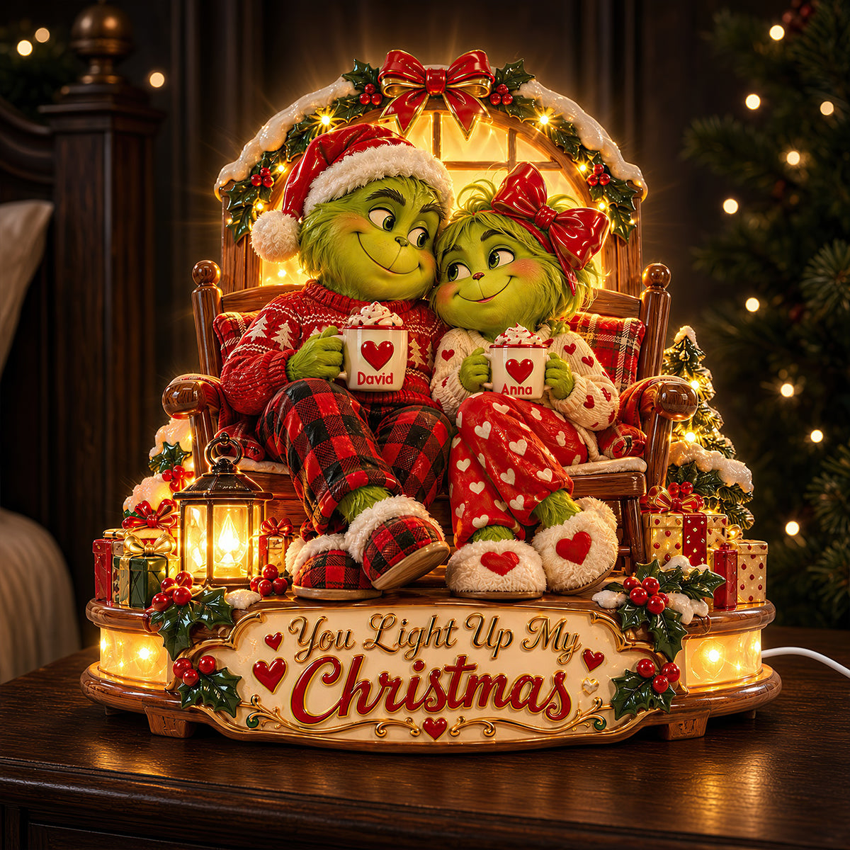 You Light Up My Christmas Acrylic Light Box - Personalized Gifts For Couple 01PGDT261026-Homacus