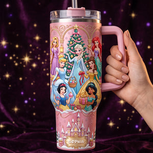 Lovely Fairy Tale Princesses Colorful 40oz Tumbler With Handle - Personalized Christmas Gifts 06tydt171026