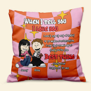 Personalized Gift For Couple Square Pillow Y2K Style Couple 03XQMH171224HG-Homacus