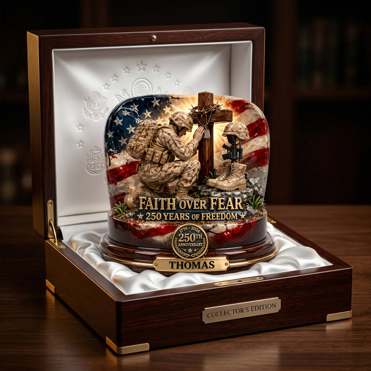 America 250th Anniversary Veteran Acrylic Plaque - Personalized Gifts For Veterans 05TOLU280326