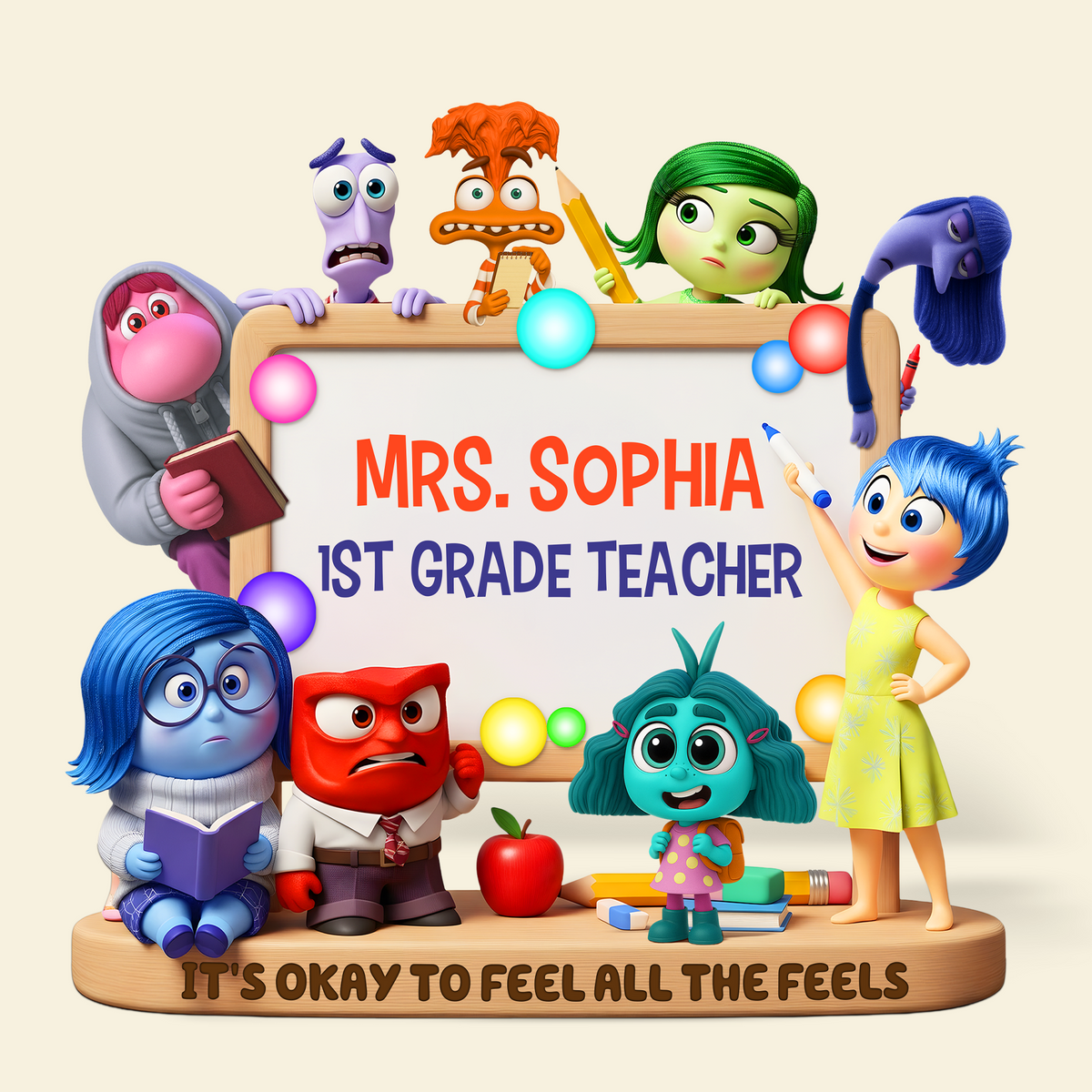 Cute Teacher Plaque - Personalized Gifts For Teacher 03napu270625-Homacus