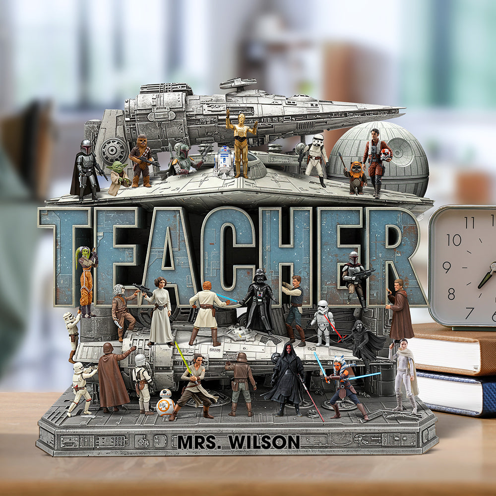 Personalized Gifts For Teacher Acrylic Plaque, Best Teacher In The Galaxy 05QHQN260525-Homacus