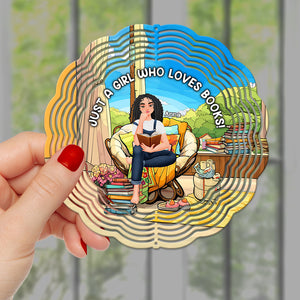 Personalized Gifts For Girl Book Lover 3D Wind Spinner 02XQLU181224PA-Homacus