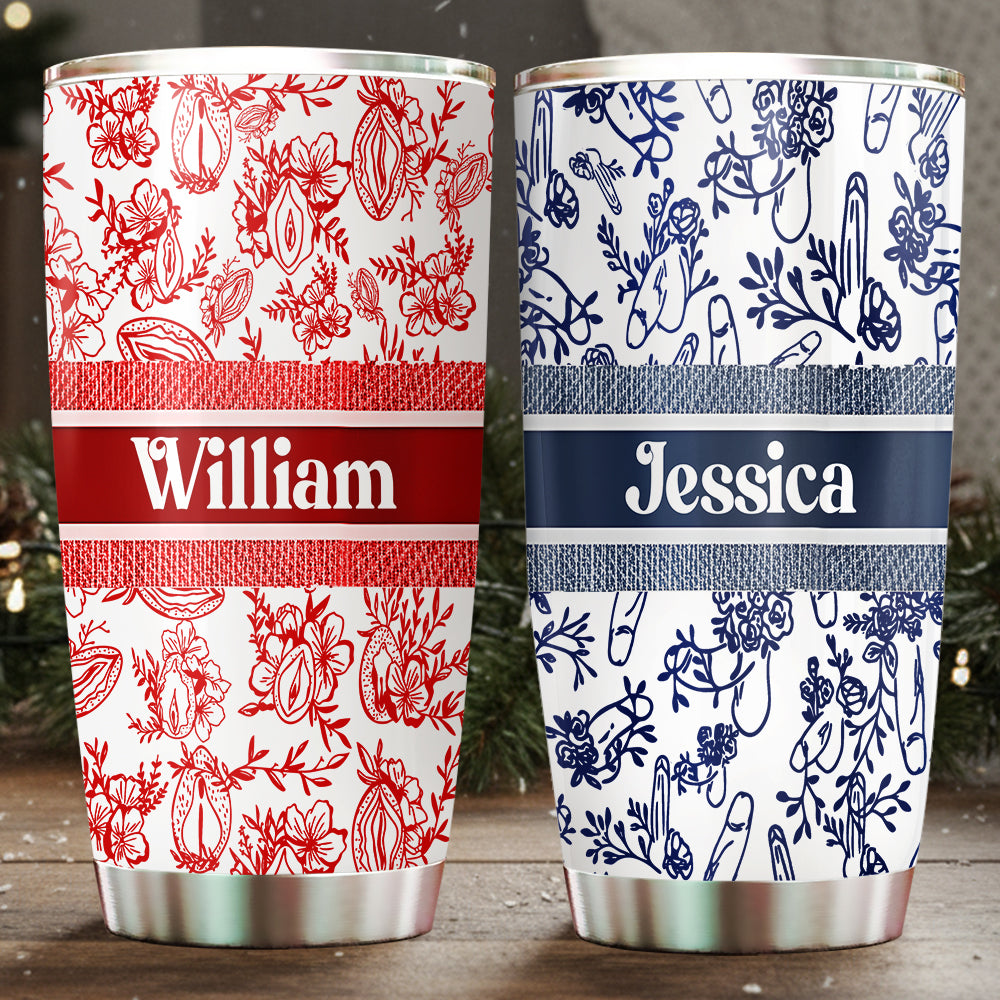 Playful Pattern Tumbler - Personalized Gifts For Couples 02LALU281025-Homacus