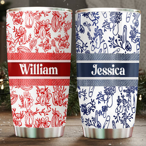 Playful Pattern Tumbler - Personalized Gifts For Couples 02LALU281025-Homacus