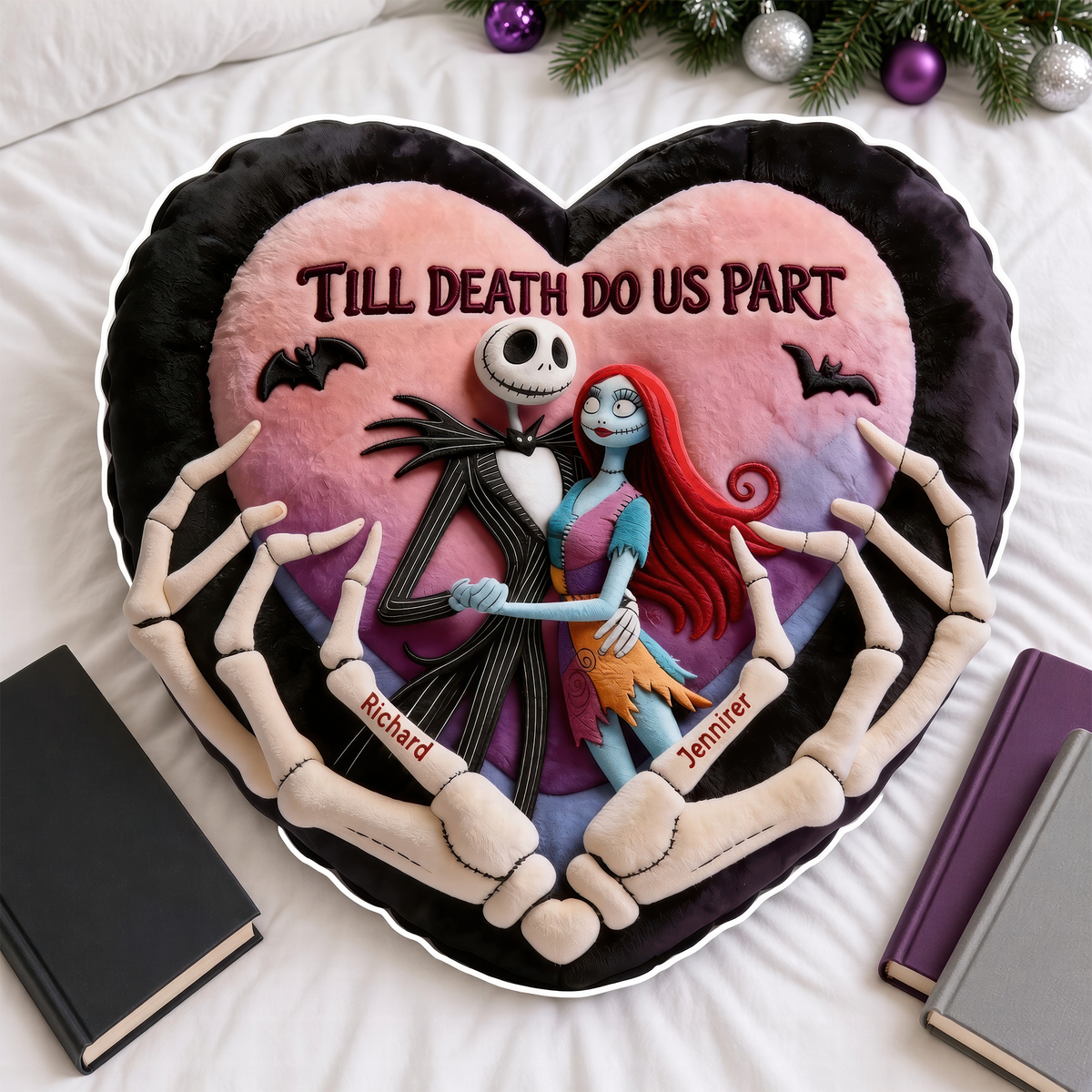 Spooky Couple Pillow - Personalized Christmas Gifts For Couples 03ttqn091026-Homacus